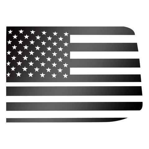 Ford F-150 2 x Black Rear Window Flag Stickers (2015-2022)