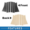 Mitsubishi Pajero 6 Pcs Door Pillar Window Trim Carbon Fiber (2007-2021)