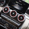 Mercedes A / B / GLA / CLA Class Aluminum Air Vent Outlet Cover Ring Trim / 5PCS /