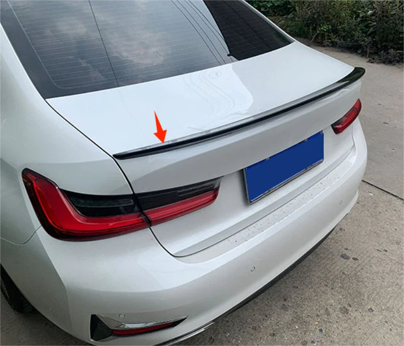 BMW 3 Series G20 G28 Sedan Glossy Black P Style Rear Spoiler Wing (2019-2024)