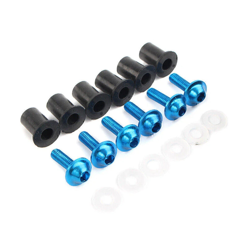 Honda CBR250 300 650 900 Windscreen Fixing Kit Blue Bolts