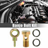 Motorcycle Bronze Tone 1 Set M14x1.5 Banjo Bolt Kit with Copper Washers