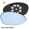 BMW 135i Rearview Right Mirror Glass with Backing Plate Heated