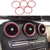 Mercedes A / B / GLA / CLA Class Aluminum Air Vent Outlet Cover Ring Trim / 5PCS /