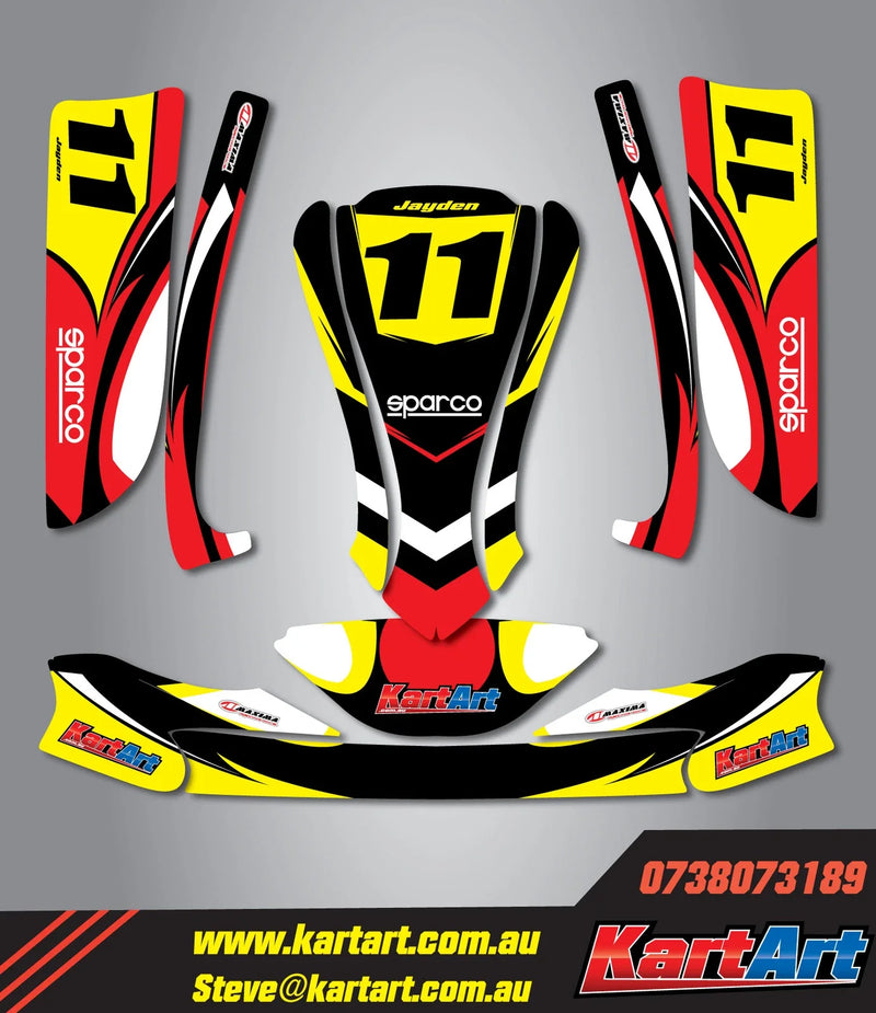 Arrow X1 Junior Cadet NERO STYLE Graphics Decals Stickers