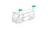 Toyota Hiace Commuter Roof Drip Molding End Cover (2005-2018)