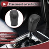 Subaru Forester (2006-2012) Black Gray Faux Leather Car Gear Shift Knob Cover