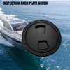 Boat Marine Inspection Black 6 Inch Round Deck Plate Hatch