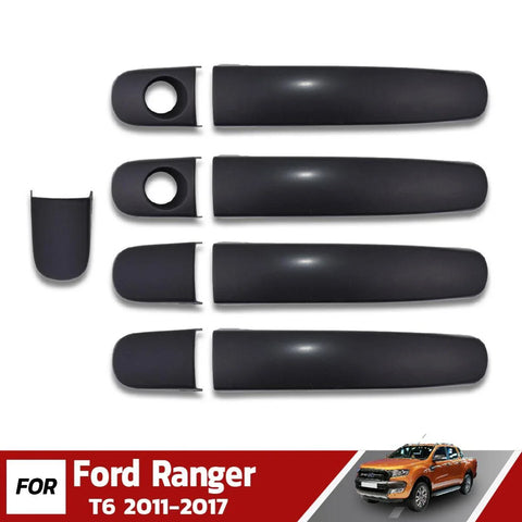 Outer Door Handle Cover Trim Black Set 4 Fit Ford Ranger Mazda BT-50 2011-17 D05