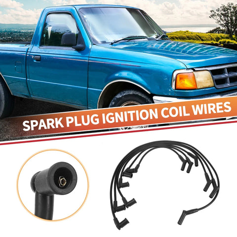 Ford Ranger V6 3.0L 6 Pcs Spark Plug Wire Ignition Coil Cables (2004-2007)