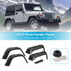 Jeep Wrangler TJ Pocket Style Matte Black Fender Flares (1997-2006)