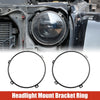 Jeep 7" Headlight Mounting Bracket Ring Bezels Cover