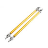 Universal Car Gold Front Bumper Lip Splitter Strut Rod Tie Support Bar