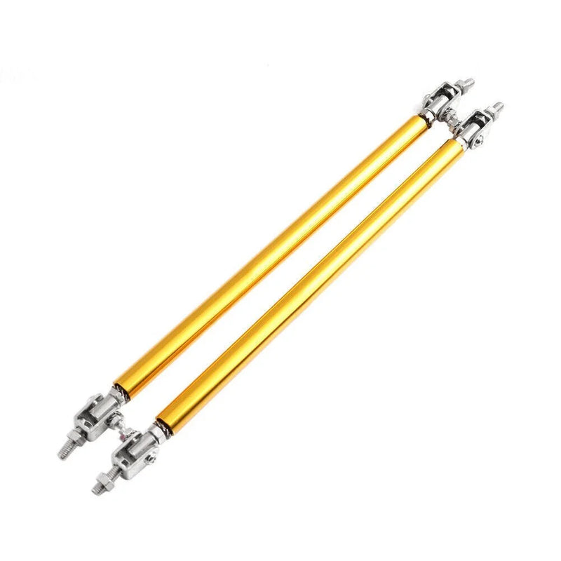 Universal Car Gold Front Bumper Lip Splitter Strut Rod Tie Support Bar