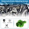 Motorcycle 2 x Brake Lever Barrel Adjusters Screws M8 Green