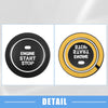 Hyundai Sonata 2011-2014 Aluminum Alloy Black Engine Ignition Button Decal