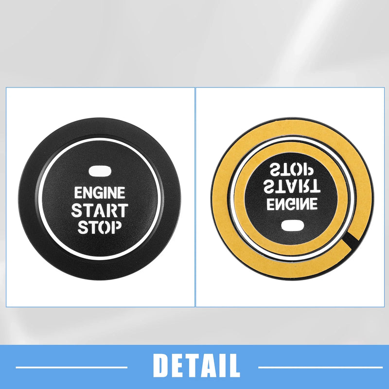 Hyundai Sonata 2011-2014 Aluminum Alloy Black Engine Ignition Button Decal