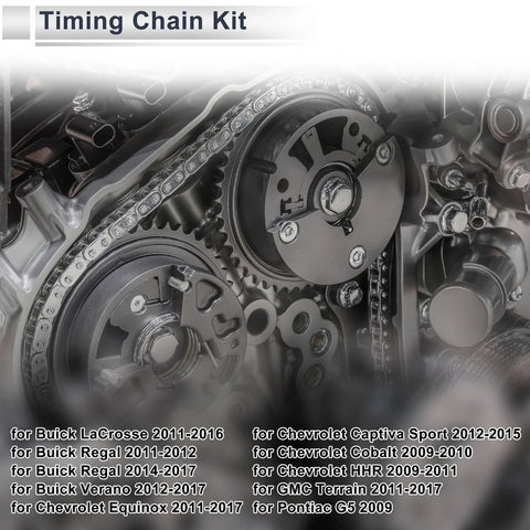 Buick LaCrosse Regal Verano Chevrolet Equinox Timing Chain Kit (2013–2016)