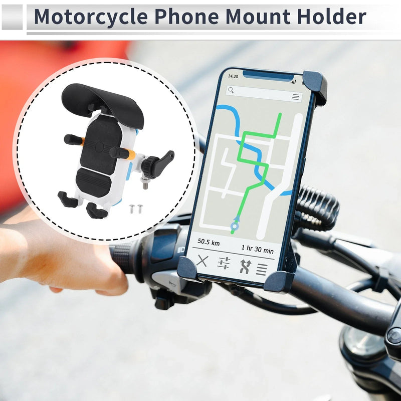 Motorcycle Phone Mount Holder / 4.7–7.2 Nylon White