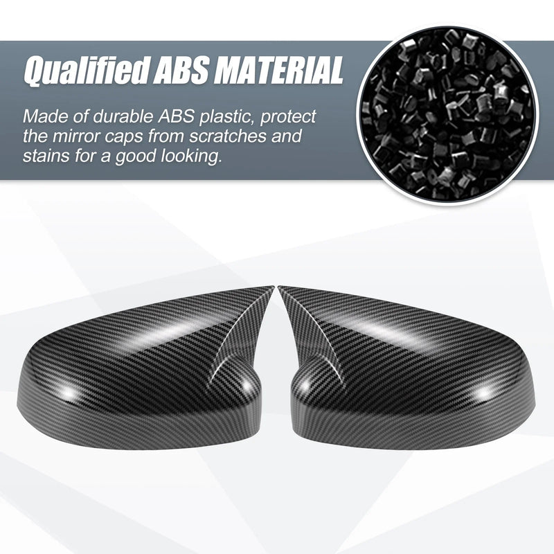 Ford Focus RS ST Rearview Mirror Cover Overlay 2 x Carbon Fiber Pattern