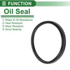 Oil Seal Rotary Shaft Seal NBR Rubber 90x100x6mm Black 5 pcs