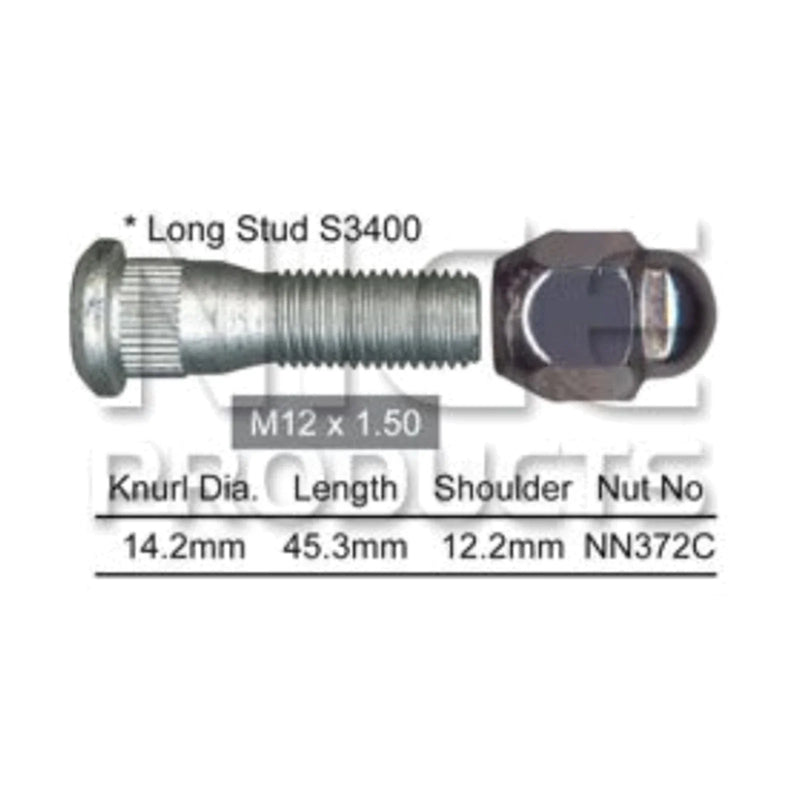 Toyota Hilux Wheel Studs & Nuts Set of 6 (2005–2020)