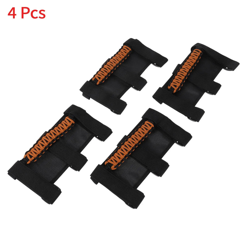 Jeep Wrangler 1955-2023 - 2 x Orange Covers Roll Bar Grab Handles