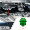 Car, Motorcycle, Boat Set M24x1.5 Engine Oil Drain Plug with Gasket Green