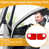 Jeep Wrangler JK 2011-2017 Red 2 x Interior Door Handle Bowl Cover Trim