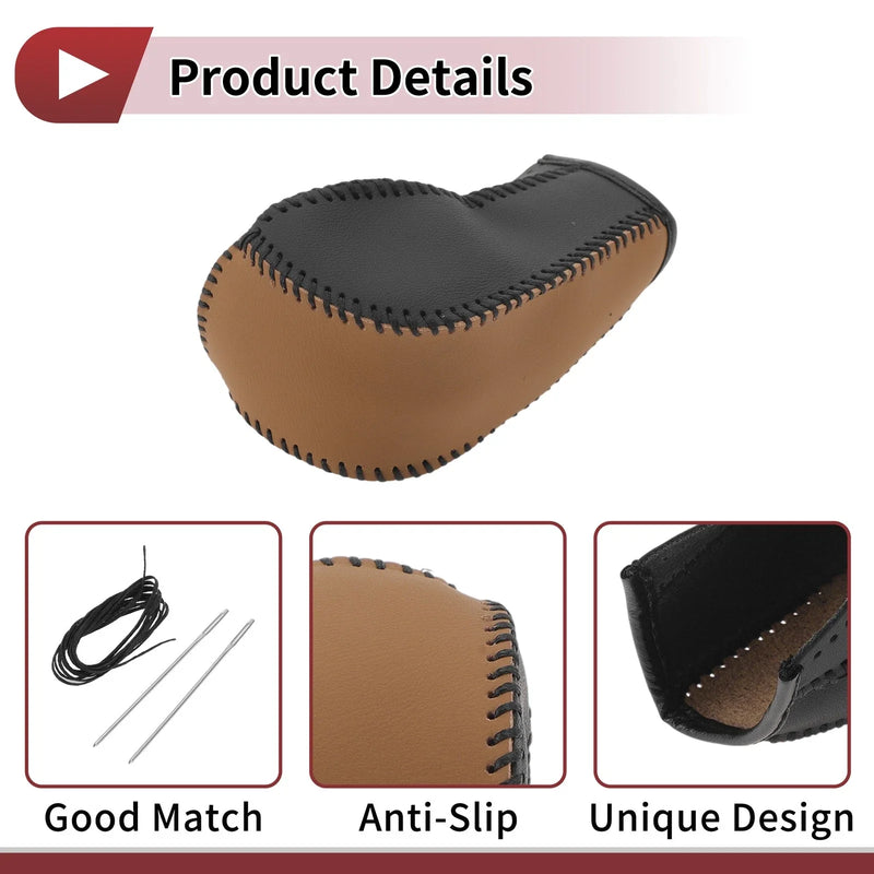 Ford Edge (2011-2014) Brown Faux Leather Car Gear Shift Knob Cover 1Pc