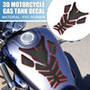 Universal Motorcycle Gas Tank Decal 7.76x5.63'' Black Red