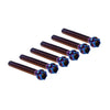 Bike Motorcycle 6pcs M6x50mm Titanium Torx Head Flange Bolts