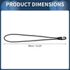 26cm Adjustable Bungee Cords with Metal Buckle - 20 Pcs Black