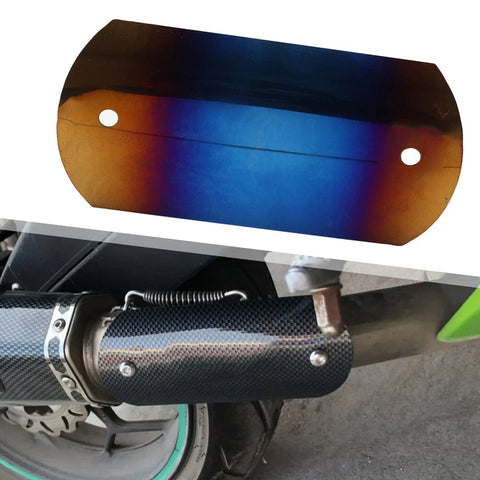 Motorcycle Steel Blue Exhaust Middle Pipe Heat Shield Cover