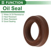 Make Model Oil Seal Rotary Shaft Seal FKM Rubber 16x24x4.5mm Brown 5 pcs