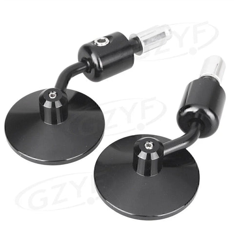 Bobber Cafe Racer Black Bar End Rearview Side Mirrors 7/8"