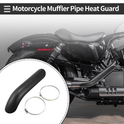 Universal Motorcycle Exhaust Muffler Pipe Heat Shield Curved 267x56mm