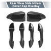 Toyota Corolla Set Rearview Mirror Cover Overlay Black Carbon Fiber (2014–2018)