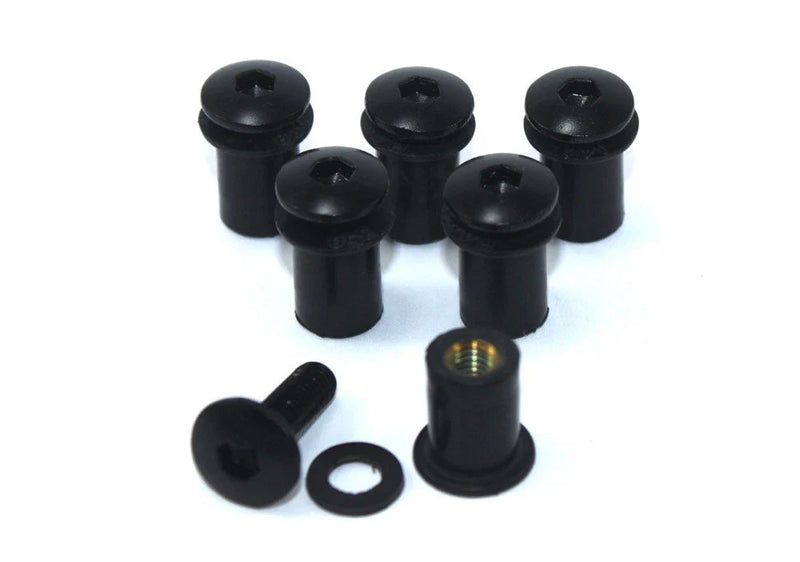 Honda CBR Fireblade Bolts x6 Black windshield screen