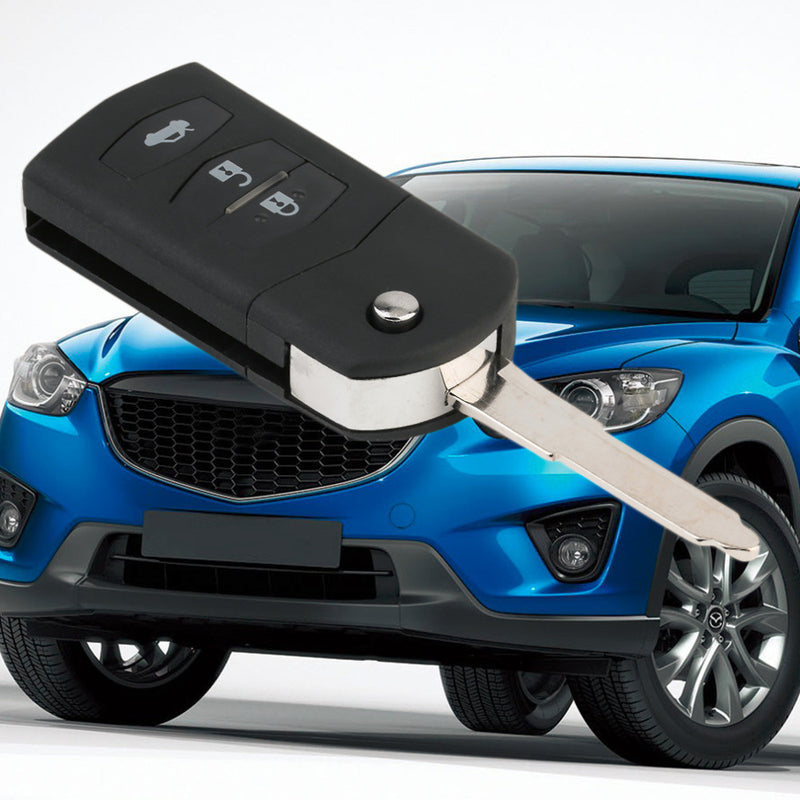 Flip remote Key case shell 3 button for Mazda 2 3 5 6 RX7