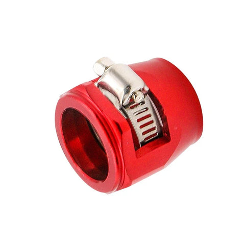 Universal 4 x Red AN6 Fuel Hose Line End Cover Clamp Adapter Fitting