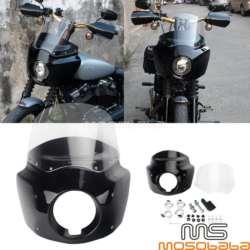 Harley Dyna Street Bob FXDB, Fat Bob FXDF 11" Windshield Headlight Fairing