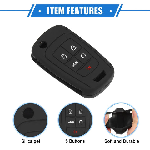 Chevrolet Camaro (2010 - 2019) Black 5 Button Remote Key Shell