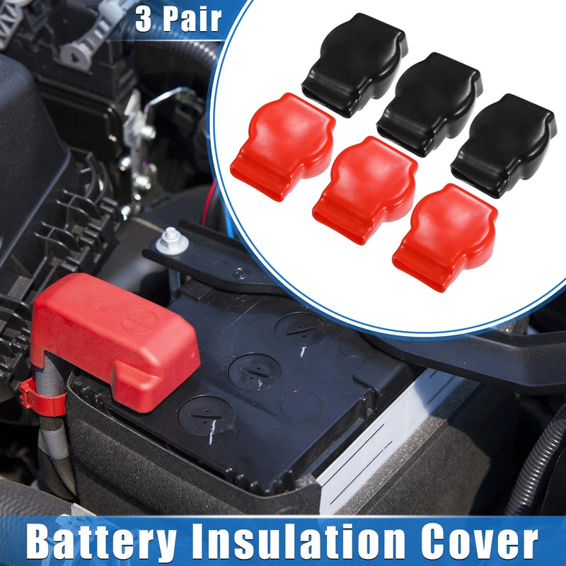 Marine 3 x Pair Car Battery Terminal Insulation Cover 80mm Length Universal