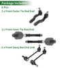 Mercury Milan 6 x Front Suspension Kit Tie Rod Ends & Sway Bar Links (2006-2009)