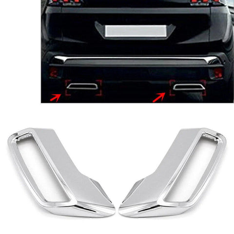 Peugeot 3008 5008 Stainless Steel Exhaust Muffler Tail Pipe Cover (16-19)