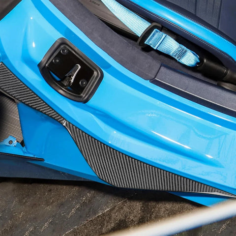 Corvette C8 Vinyl Carbon Fiber Door Armrest Side Cover Trim Set (2020-2024)