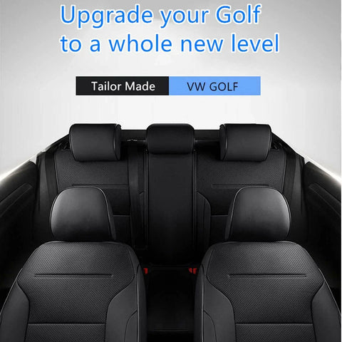 VW Golf MK6 (2010-2014) - Mixed Red Tailor Made PU Leather Seat Covers