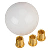 Manual Gear Shifter Acrylic Glossy White Round Ball Shift Knob (Universal)