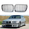 BMW E36 Chrome Frame Black Front Kidney Grille (1997–1999)